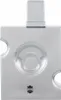 A silver perfume bottle with a square design and a circular indentation in the center. Anteprima dell’immagine prodotto