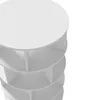 A close-up, studio shot of a white, circular, tiered shelf unit. Podgląd zdjęcia produktu