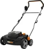 A black and orange electric lawn mower is shown against a white background. Produktbild-Vorschau