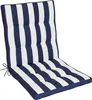 A chair cushion with blue and white stripes. Produktbild-Vorschau