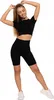 Schwarze Radlerhose Damen Push-Up Leggings Hohe Taille Produktbild-Vorschau 5
