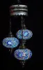 Lampada a sospensione turca con 3 sfere di vetro blu – Anteprima dell’immagine prodotto 4