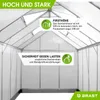 BRAST Gewächshaus Aluminium mit Fundament | 380x250x205cm | Produktbild-Vorschau 8
