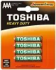 Zn-C HEAVY DUTY R6 Batterie Blister mit 4 Stück. TOSHIBA Produktbild-Vorschau 1