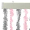 Design Fliegenvorhang Silbergrau und Rosa 100x220 cm Produktbild-Vorschau 4