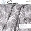 Bettwäsche 200x200 cm. 3 teilig Set. grau/weiß 100% Produktbild-Vorschau 4