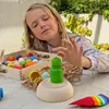 Ulanik Montessori Jouets en bois Poupées arc-en-ciel à Voir les images du produit 9