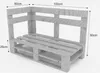 Lermowood Palettenmöbel Mpe Eckbank 100 x 80 cm Natur | Produktbild-Vorschau 3