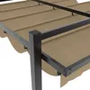 vidaXL Padiglione da giardino con tetto estensibile Taupe Anteprima dell’immagine prodotto 6