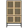 vidaXL Highboard Black 70x35x125 cm výrobek z odvozeného Náhled obrázku produktu 5