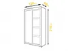 Easy4You R1 120 cm Weiß Schiebetüren Kleiderschrank Produktbild-Vorschau 5