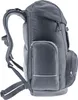 A side view of a gray backpack on a white background. Voir les images du produit