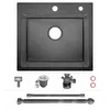 CECIPA MAX Granit-Küchenspüle Schwarz 50×45cm, eckige Produktbild-Vorschau 1