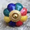 Möbelknauf aus Keramik Shabby Chic Rosette - vierfarbig - Produktbild-Vorschau 6