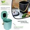 Geruchsdichter und nachhaltiger Biomülleimer von HMF für 6 Liter in Grün Anteprima dell’immagine prodotto