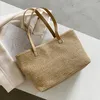 Strohtasche für Damen, Sommer-Strandtasche, weich gewebte Produktbild-Vorschau 3
