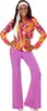 70er Bluse Orchideen Größe: S-M Produktbild-Vorschau 3
