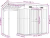 vidaXL Casetta da giardino con tettoia grigio chiaro Anteprima dell’immagine prodotto 8