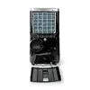The back of a black portable air conditioner is shown with its filter removed. Produktbild-Vorschau