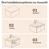 SONNI Breite Seite quadratisches Spülbecken 70 x 45 x 24,5 Produktbild-Vorschau 3