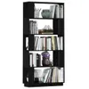 Bücherregal/Raumteiler Schwarz 80x25x163,5 cm Massivholz Produktbild-Vorschau 5