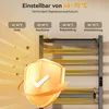 Puluomis elektrische handdoekradiator met LED-touchdisplay, Productafbeelding-voorbeeld 3