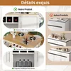OKWISH Îlot de Cuisine avec Plateau Pliant, 2 Portes, 4 Voir les images du produit 5