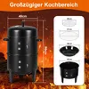 Izrielar 3 in 1 Smoker Räuchertonne  Ø 40 cm Räucherofen Produktbild-Vorschau 2
