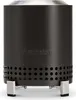 A close-up, front-facing view of a black Solo Stove Mesa with a silver top, set on a white background. Voir les images du produit