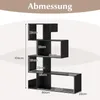 COSTWAY 5-stufiges S-förmiges Bücherregal, geometrisches Produktbild-Vorschau 7
