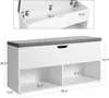 CALICOSY - Banc de rangement chaussures blanc 10 niches 1 Voir les images du produit 12