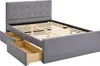 Homestyle4u Polsterbett 120x200 Grau Doppelbett Bettgestell Produktbild-Vorschau 18