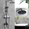 Duschset Duschsystem mit Handbrause Schwarz  Regendusche Produktbild-Vorschau 4
