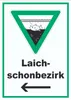 Laichschonbezirk Richtungspfeil links Schild A2 (420x594mm) Produktbild-Vorschau 1