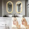 Lustro LED owalne WISFOR, 50x100 cm, lustro do łazienki z Podgląd zdjęcia produktu 4