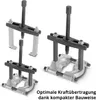Three different bearing pullers are displayed against a white background, with German text at the bottom. Produktbild-Vorschau