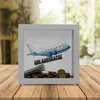 Urlaubskasse Flugzeug Rahmen Spardose aus Holz in weiß Produktbild-Vorschau 2
