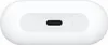 The bottom view of a white charging case for wireless earbuds, showing the USB-C charging port and some text. Produktbild-Vorschau