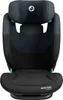 A front view of a black and gray child car seat with green accents. Náhled obrázku produktu