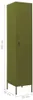 vidaXL Skrinka Olive Green 35x46x180 cm Oceľ Náhľad obrázku produktu 7