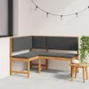 vidaXL Gartenstuhl mit Kissen Braun 140 x 100 x 91cm Produktbild-Vorschau 2