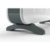Close-up view of the base and feet of a white and gray electric heater. Náhled obrázku produktu