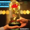 ROMANTIX Wieczna złota róża w szkle Miłosny prezent Podgląd zdjęcia produktu 3