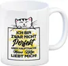 Meine Katze liebt mich Katzen Spruch Kaffeebecher für Produktbild-Vorschau 1