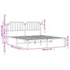 Bettgestell mit Kopfteil Metall Schwarz 193x203 cm Produktbild-Vorschau 8