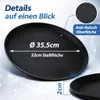6x Kellnertablett Serviertablett Antirutsch Tablett Produktbild-Vorschau 2