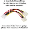 K15 SATA Kabel Molex Y Stromkabel 1x 4Pin Molex Stecker auf Produktbild-Vorschau 2