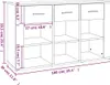 vidaXL Príborník biely 100x30x59,5 cm odvodený výrobok z Náhľad obrázku produktu 6