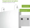 S'AFIELINA Specchio da bagno con mensola 60 × 80 × 1,0 cm Anteprima dell’immagine prodotto 3