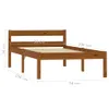 A wooden bed frame with dimensions indicated by measurement lines and text. Podgląd zdjęcia produktu